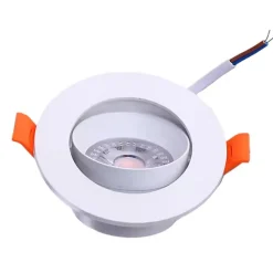 Spot LED Encastrable 7W BLANC Orientable 30 degrés Transformateur Intégré - Blanc Chaud 2300K - 3500K - SILAMP
