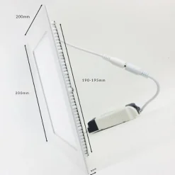 Spot LED Extra Plat Carré BLANC 18W - Blanc Chaud 2300K - 3500K - SILAMP