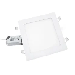 Spot LED Extra Plat Carré 24W Blanc (Pack de 10) - Blanc Froid 6000K - 8000K - SILAMP
