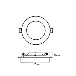 Spot LED Extra Plat Downlight Rond 6W Blanc CCT - 3000K/4000K/6000K - SILAMP