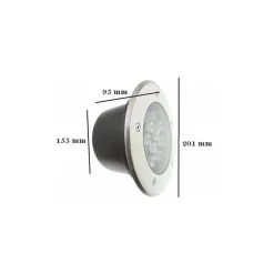 Spot LED Extérieur Encastrable IP65 220V Sol 12W 60 degrés - Blanc Neutre 4000K - 5500K - SILAMP