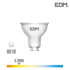 Spot LED GU10 7W Dicroïque équivalent à 50W - Blanc Chaud 3200K - 98250
