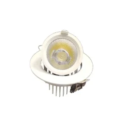 Spot LED Rond Encastrable Orientable BLANC 12W - Blanc Chaud 2300K - 3500K - SILAMP