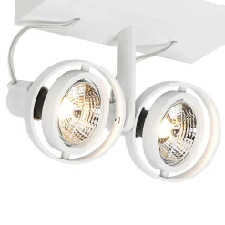 Spot moderne blanc 2 lumières - Master 70