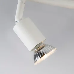 Spot moderne blanc inclinable 2 lumières - Jeany
