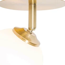 Spot moderne doré avec verre opale et interrupteur - Athènes