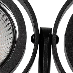 Spot moderne noir 2 lumières - Master 70