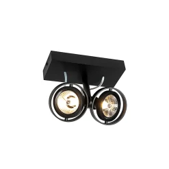 Spot moderne noir 2 lumières - Master 70