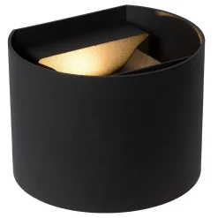 Spot mural AXI en métal avec LED intégré - Noir - Lucide