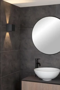 Spot mural AXI en métal avec LED intégré - Noir - Lucide