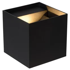 Spot mural AXI en métal avec LED intégré - Noir - Lucide