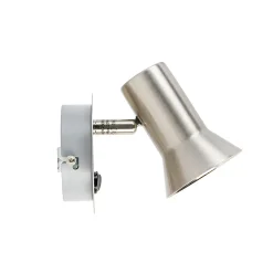 Spot mural orientable et inclinable en acier avec interrupteur - Karin 1