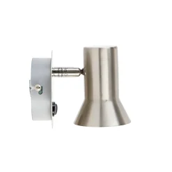 Spot mural orientable et inclinable en acier avec interrupteur - Karin 1