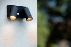 Spot mural TAYLOR en aluminium avec 2xGU10 - Noir - Lucide