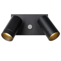 Spot mural TAYLOR en aluminium avec 2xGU10 - Noir - Lucide