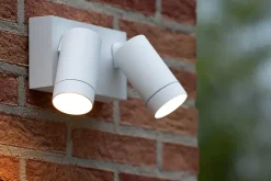 Spot mural TAYLOR en aluminium avec 2xGU10 - Blanc - Lucide