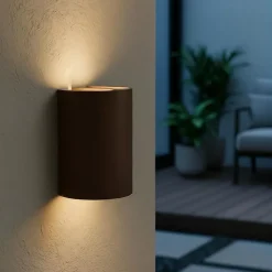 Spot mural YORK en aluminium avec LED intégré - Rouille - Lucide