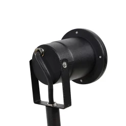 Spot orientable à piquer noir réglable IP44 avec cordon et prise - Basic