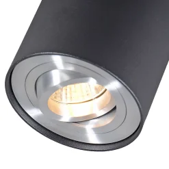 Spot orientable et inclinable noir et acier - Rondoo Up