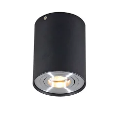 Spot orientable et inclinable noir et acier - Rondoo Up