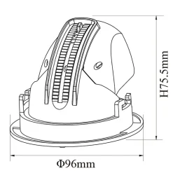Spot Orientable LED COB Escargot 12W Blanc neutre 4000K