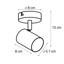 Spot orientable moderne noir - Jeana