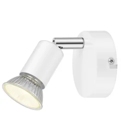 Spot patère GU10 7W Sasha blanc H.10.5 cm