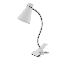 Spot pince LED Intégrée 550lm 5W blanc chaud GoodHome Edson blanc l.10 x H.33 cm