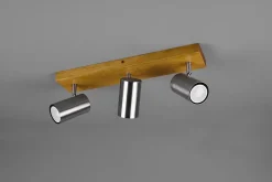 Spot plafond 3 lampes GU10 métal nickel mat - Trio - Marley