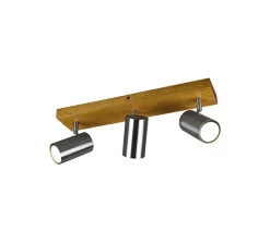 Spot plafond 3 lampes GU10 métal nickel mat - Trio - Marley
