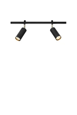 Spot rail 2 cylindres GU10 7W métal noir 50 cm - Markslöjd - Expand