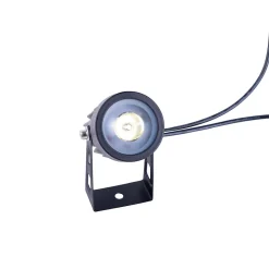 Spot solaire 3 LED Spoti piquet terre extérieur métal plastique noir 3 niveaux puissance LED fixes