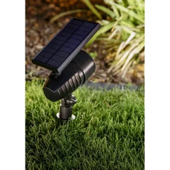 Spot solaire à piquer- Hauteur 35,2cm- 1 LED SMD blanche- 60 Lumens- Eclairage extérieur Jardin