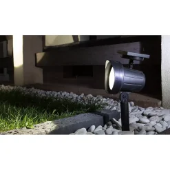 Spot solaire à piquer- Hauteur 42,5cm- 1 LED SMD blanche- 45 Lumens- Eclairage extérieur Jardin