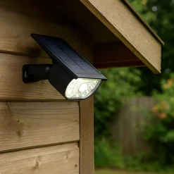 Spot solaire à planter 300 Lumens Double éclairage (option Applique) avec détecteur de présence