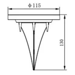 Spot solaire de sol en inox-Diamètre 115mm-8LED SMD blanche-8 Lumens