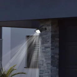 Spot solaires à base LED Curtis Lumisky IP44 250lm blanc froid L.16,4 x l.11,6 x H.31,5 cm noir vendu par 2