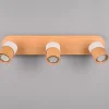 Spot 3xGU10, max. 10W, Bois Naturel, L 48 cm - Trio - Aruni