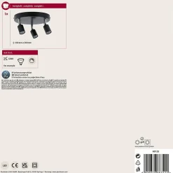 Spotlight Carolina IP44 GU10 230V max. 3x10W gradable Anthracite Chrome