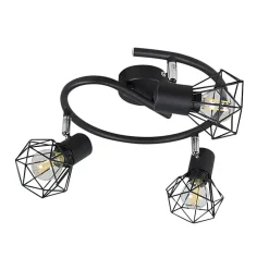 Spotlight intelligent noir rotatif et inclinable avec 3 Wifi P45 - Mosh