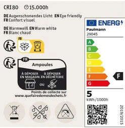 Standard 230 V Culot à ergots LED G9 Kit de 3 3x470lm 3x4,6W 2700K Clair