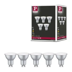 Standard 230 V Réflecteur LED GU10 Kit de 5 5x460lm 5x4,9W 4000K Aluminium blanc
