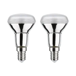 Standard 230 V Réflecteur LED R50 E14 Kit de 2 2x420lm 2x5W 2700K Argent