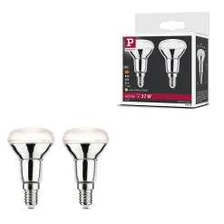 Standard 230 V Réflecteur LED R50 E14 Kit de 2 2x420lm 2x5W 2700K Argent