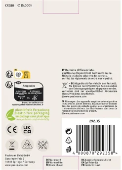 Standard 230 V Réflecteur LED GU10 Kit de 5 5x460lm 5x4,9W 2700K Aluminium blanc