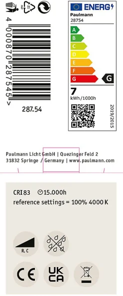 Standard 230 V Réflecteur LED GU10 460lm 7W 4000K gradable Noir mat