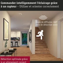 Standard 230 V Réflecteur LED GU10 Détecteur de mouvement crépusculaire (HF) 550lm 7W 2700K Blanc dépoli