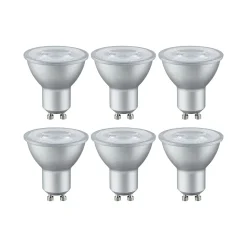Standard 230 V Réflecteur LED GU10 GU10 Kit de 6 GU10 51mm 2700K 6x4W 6x230lm 230V Alu
