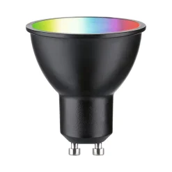 Standard 230 V Smart Home Zigbee 3.0 Réflecteur LED GU10 350lm 4,8W RGBW+ gradable Noir mat