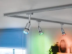 Standard 230 V Smart Home Zigbee 3.0 Réflecteur LED GU10 350lm 4,8W RGBW+ gradable Chrome mat